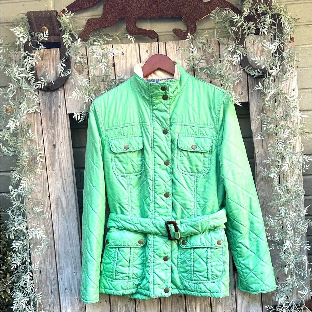 J. McLaughlin Green Quilted Women's Jacket Sz M